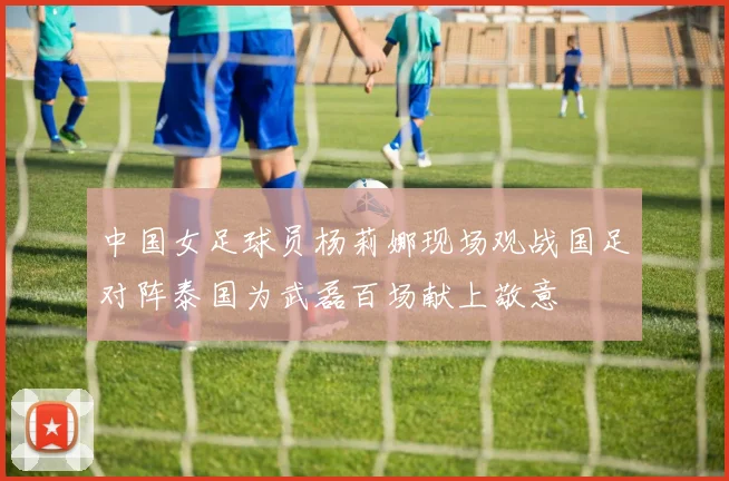 中国女足球员杨莉娜现场观战国足对阵泰国为武磊百场献上敬意